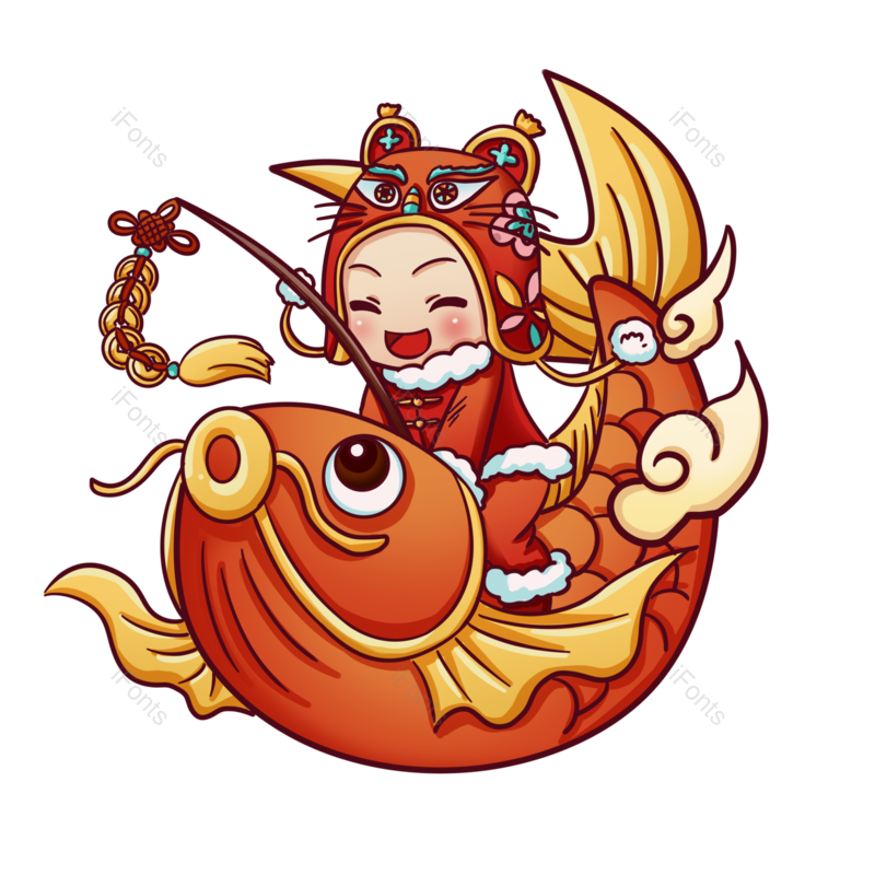 装饰图片,节日元素,春节PNG,锦鲤免抠素材